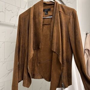 forever 21 draped front zip jacket